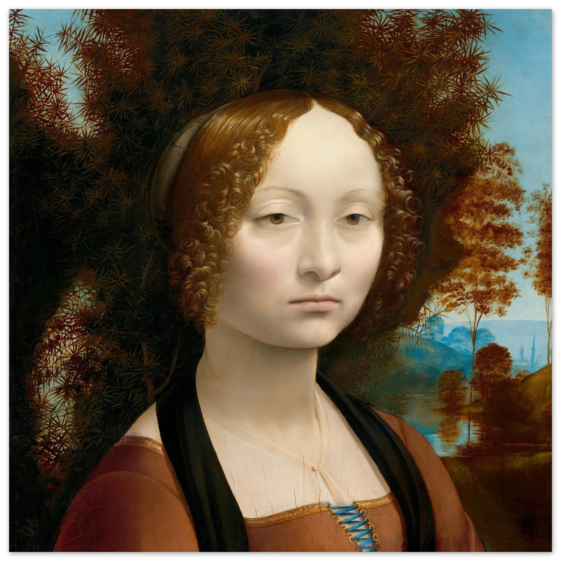Leonardo da Vinci Ginevra de' Benci portrair .