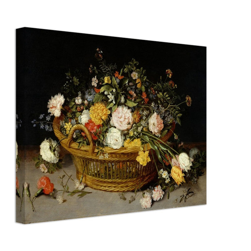 A Basket of Flowers painting by Jan Brueghel the Younger.