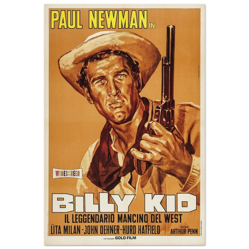 Billy Kid italian poster staring Paul Newman movie poster.