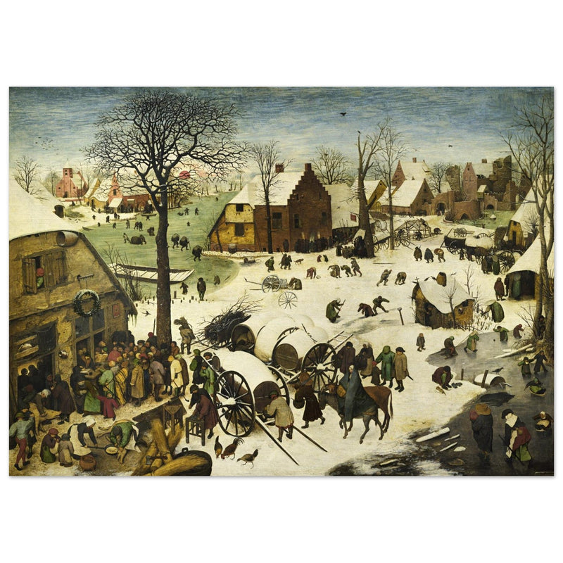 The Census at Bethlehem painting by Pieter Bruegel The Elder.