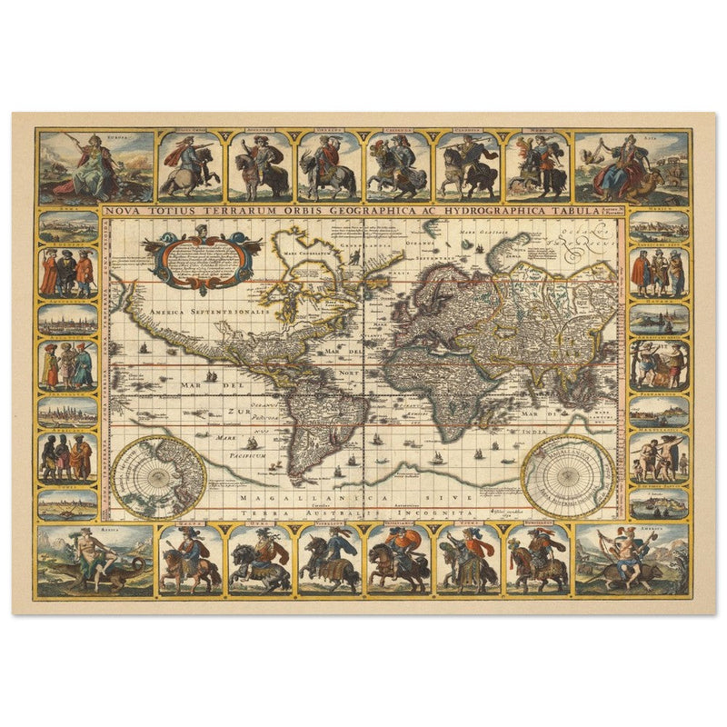 1652 Old World map Nova Totius Terrarum Orbis geographica ac hydrographica tabula by Nicolaes Visscher