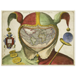 Ancient Fool's Cap World Map poster reproduction