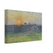 View of Bazincourt Sunset by Camille Pissarro
