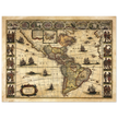 America antique map by Willem Janszoon.