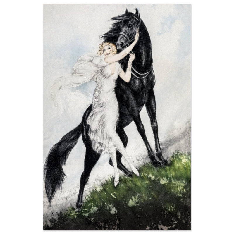 Louis Icart illustration La Femme au cheval (Woman with Horse)