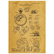 Winding Mechanism for Time Pieces, vintage clock patent .