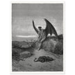 Gustave Dore Paradise Lost engraving . Satan and the serpent.