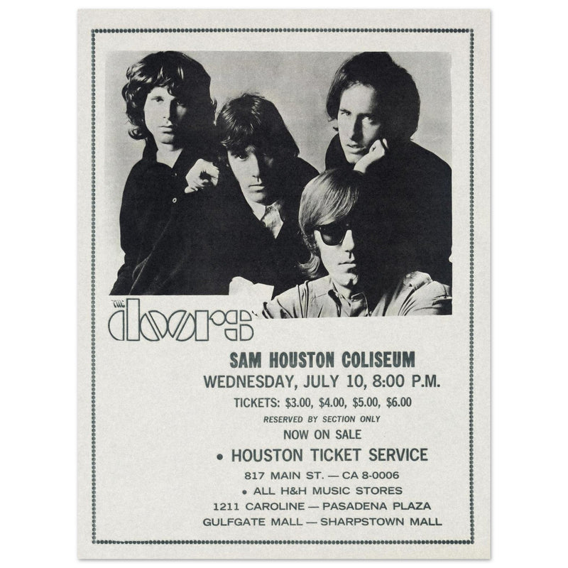 The Doors concert at the Sam Houston Coliseum in 1968.