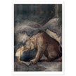John Bauer the little princess and the bear vintage illustration . From the fairy tale Bella's Glorious Adventure.