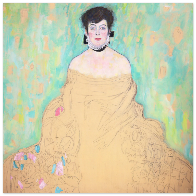 Gustav Klimt Amalie Zuckerkandl woman portrait painting.