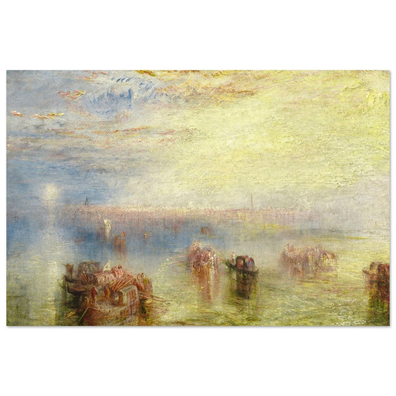 Approach to Venice by Joseph Mallord William Turner. Antique abstract painting of Venice Italy.