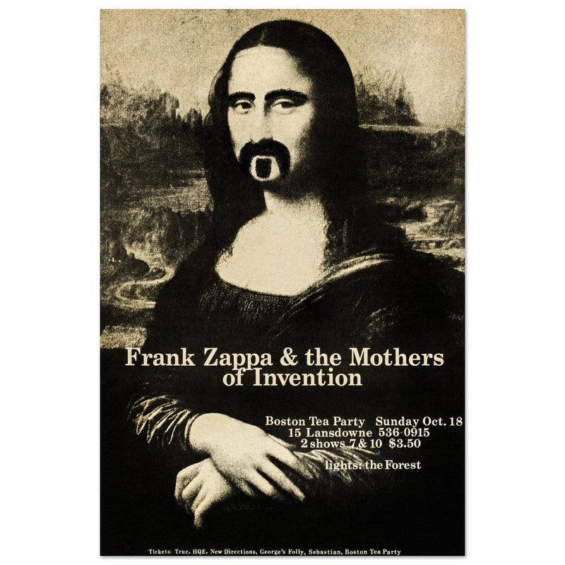 Frank Zappa & the Mothers of Invention Mona Lisa poster reproduction.