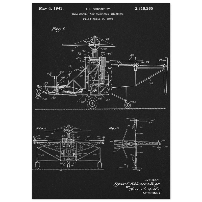Helicopter patent by Igor Sikorsky