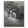 Gustave Dore Paradise Lost engraving .Satan's contemplation upon observing the beauty of Earth.