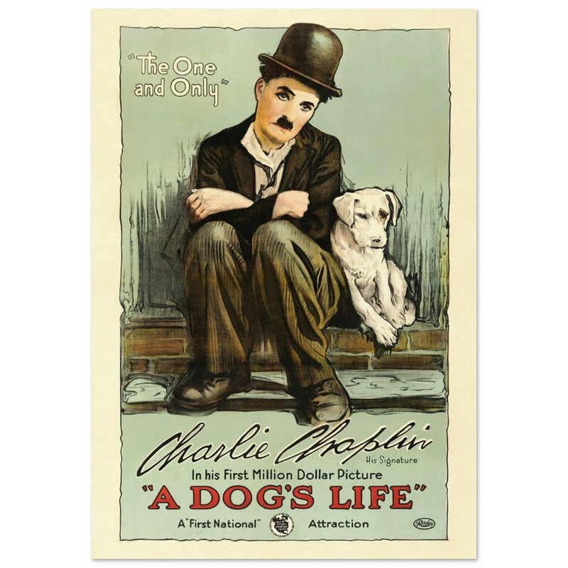 A Dog's life Charlie Chaplin movie poster.