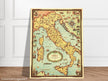 Italy old pictorial map by Ernest Dudley Chase.