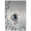 Quack in rain by Ohara Koson woodblock print reproduction.