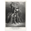 Gustave Dore The Bible engraving print . The Descent from the cross after Crucifixion illustration .