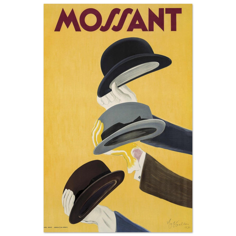 Mossant hats Advertising by Leonetto Cappiello.