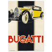 Bugatti vintage car advertising print  by René Vincent.