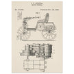 Motor Vehicle patent drawing by James Frank Duryea.