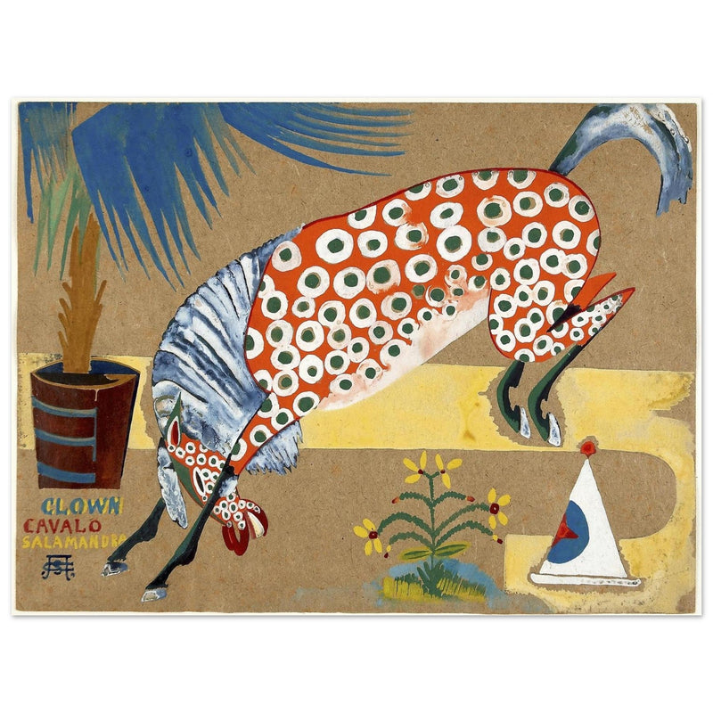 Clown, Horse, Salamander painting by Amadeo de Souza Cardoso