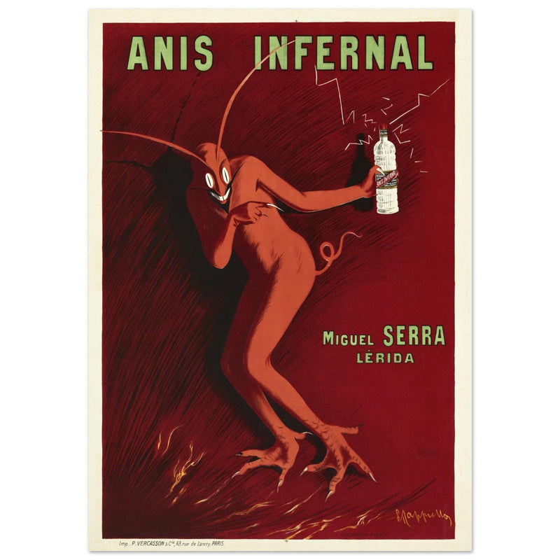 Anis Infernal advertising vintage poster by Leonetto Cappiello.