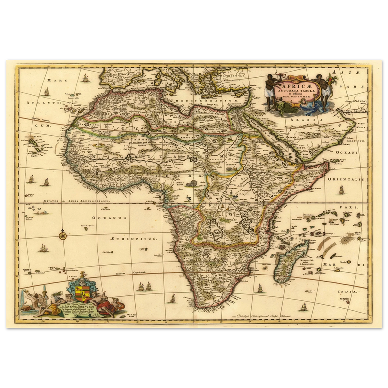 Africa ancient map print by Nicolaes Visscher