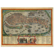 Venice Italy vintage map by Georg Braun and Frans Hogenberg. Antique maps