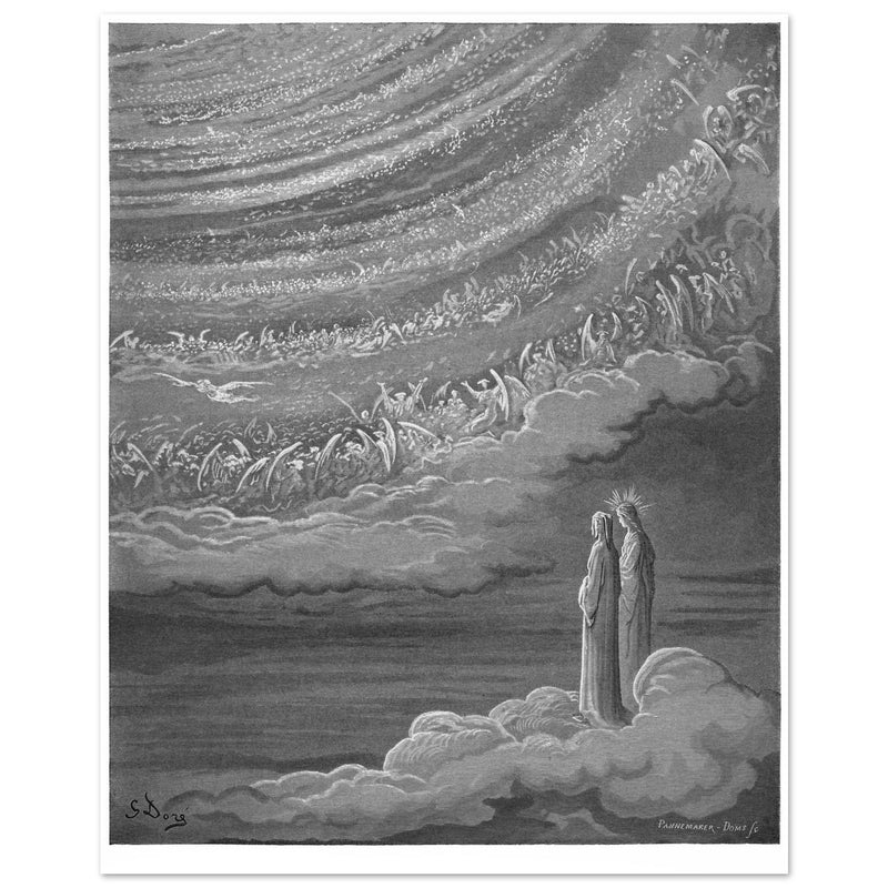 Gustave Dore illustration for The Divine Comedy by Dante Alighieri.  Paradise.