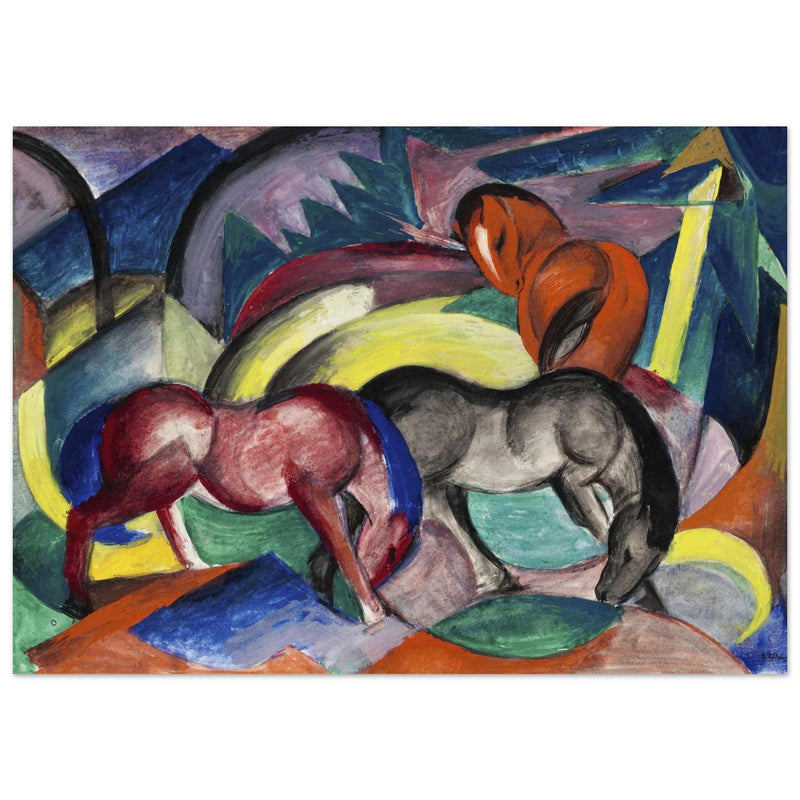 Drei Pferde  Three Horses painting reproduction by Franz Marc