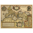 Old map of the Roman Empire by Abraham Ortelius . Poster vintage reproduction of 1579 cartography