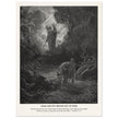 Gustave Dore The Bible engraving print . Adam and Eve driven out from Eden.