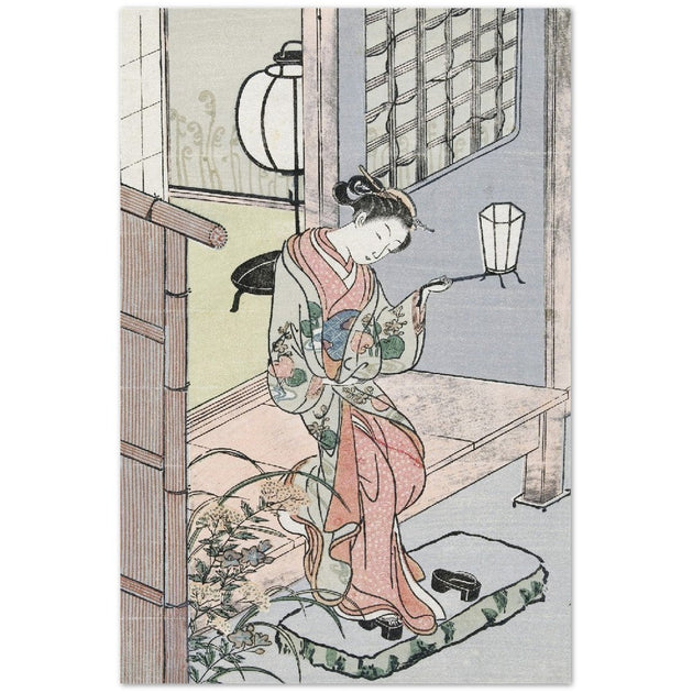Young Woman with a Lantern by Suzuki Harunobu