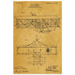 Flying machine patent 1906 by the Wright brothers. Vintage airplane.
