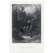 Gustave Dore illustration of King Arthur legends. Yniol Shows Prince Geraint His Ruined Castle. Idylls of the King by Alfred Tennyson