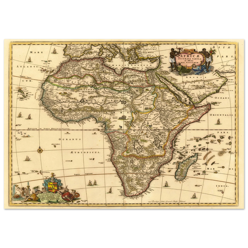 Africa ancient map print by Nicolaes Visscher