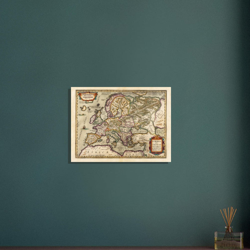 Ancient map of Europe and the Celts. Europam sive Celticam veterem by Abraham Ortelius.