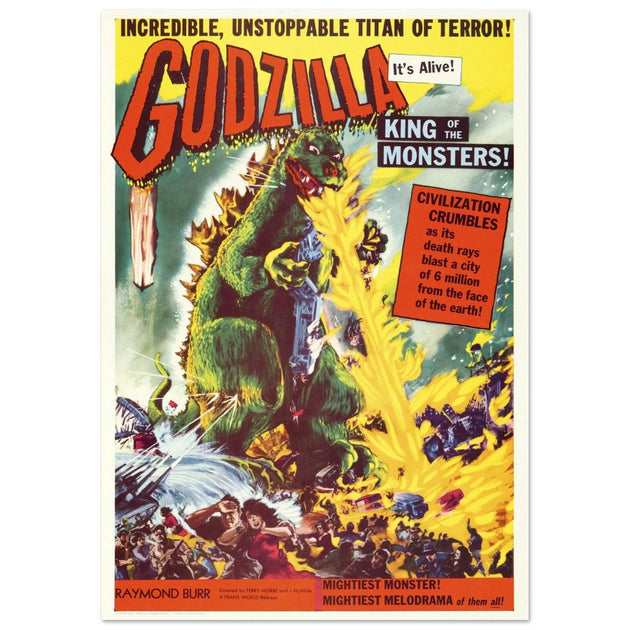 Godzilla movie poster.
