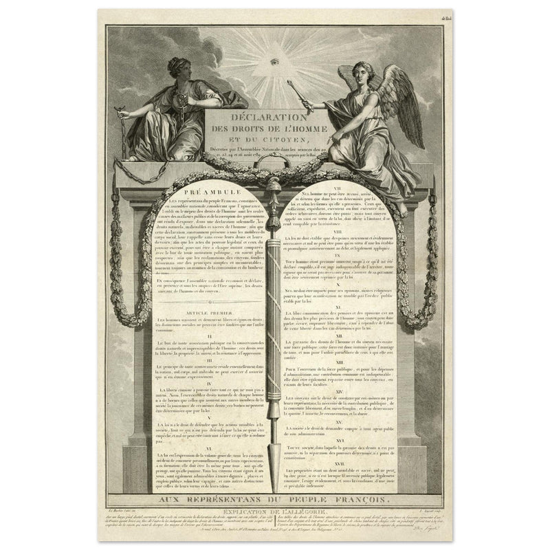 Jean Jacques-François Le Barbier's illustration of the Declaration of the Rights of Man and of the Citizen.