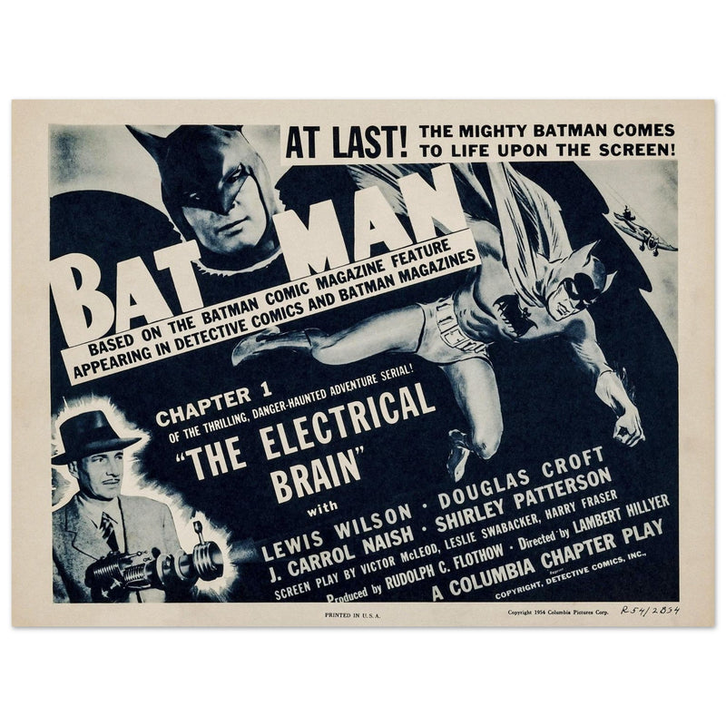 The Batman 1954 vintage movie poster .