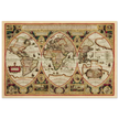 Ancient old world map of 1618. Geographica restituta per globi trientes by Franciscus Haraeus