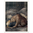 John Bauer the little princess and the bear vintage illustration . From the fairy tale Bella's Glorious Adventure.