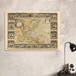 Ancient antique map of Europe. The map is devided in empires and realms.  poster.