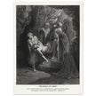 Gustave Dore The Bible engraving print . The Burial of Christ illustration .