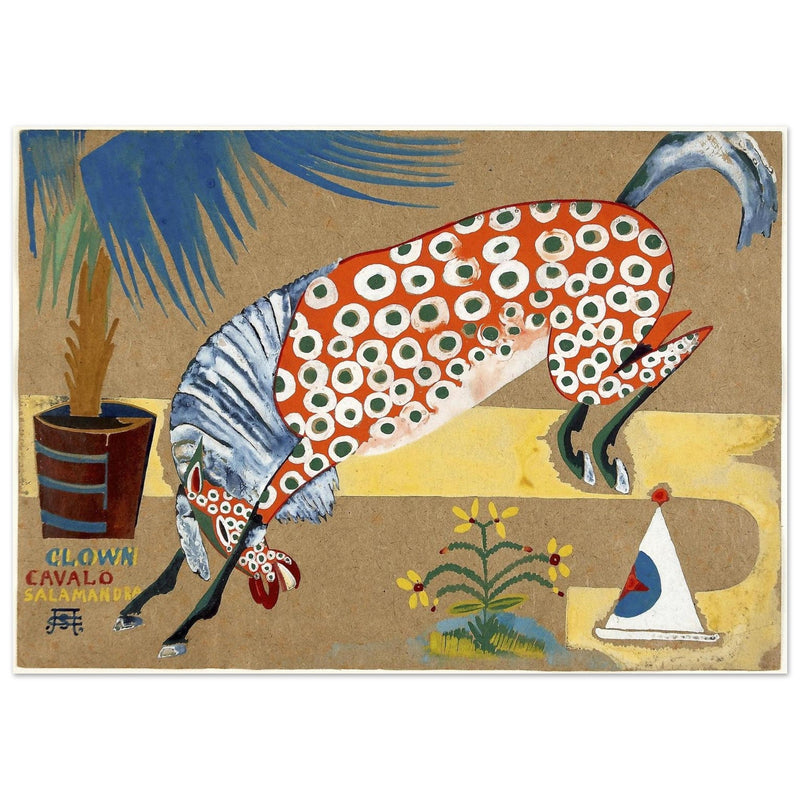 Clown, Horse, Salamander painting by Amadeo de Souza Cardoso