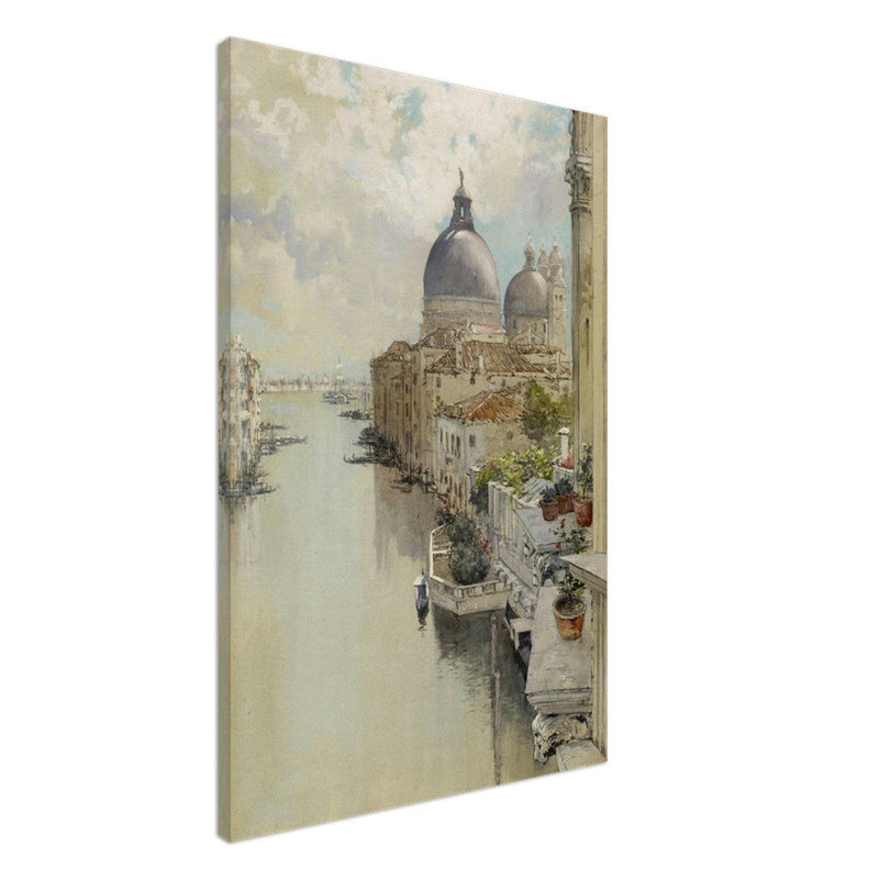 Venice Italy "Over a Balcony," View of the Grand Canal by Francis Hopkinson 1897.
