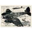 Heinkel He111 bomber - Vintage german war plane Second World War Reproduction