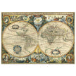 Ancient map of the world XVII Century Double Hemisphere globe map by Jacob Aertsz.