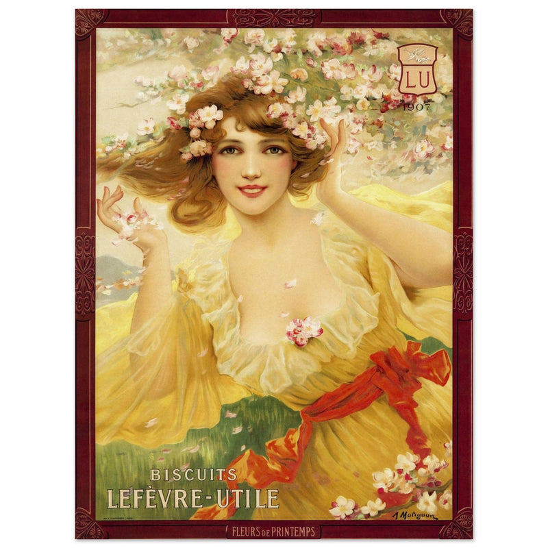 Biscuits Lefevre Utile vintage advertising poster  by Albert Matignon.